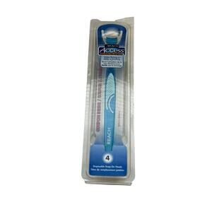 Vintage REACH Access Flosser 4 Disposable Snap On Heads Blue Dental Oral Hygiene